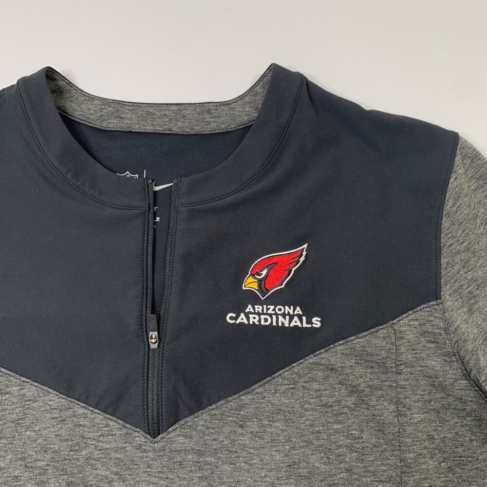 Arizona Cardinals Shirt Mens Medium Black Grey Sideline Lockup Performance Nike - Picture 4 of 15